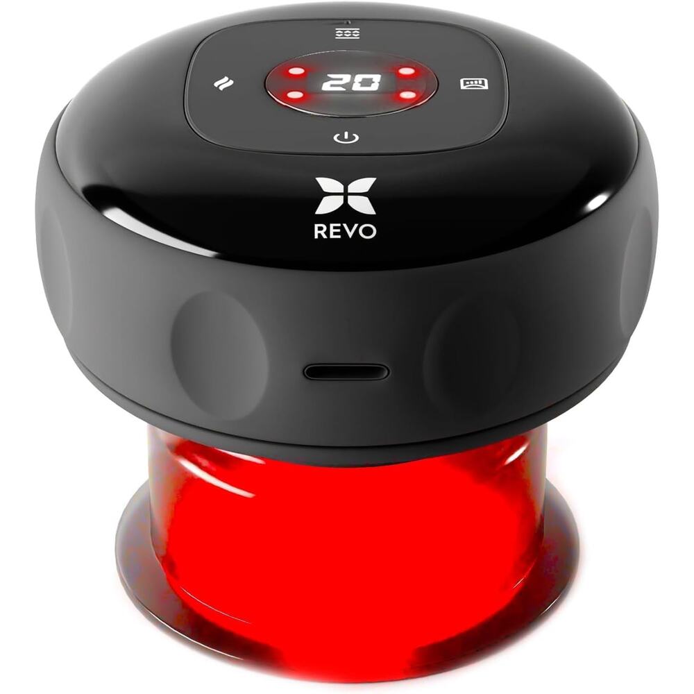 REVO 4-in-1 Smart Cupping Massager Red Light Cordless Rechargeable